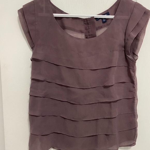 Tiered purple American eagle blouse - Picture 1 of 2